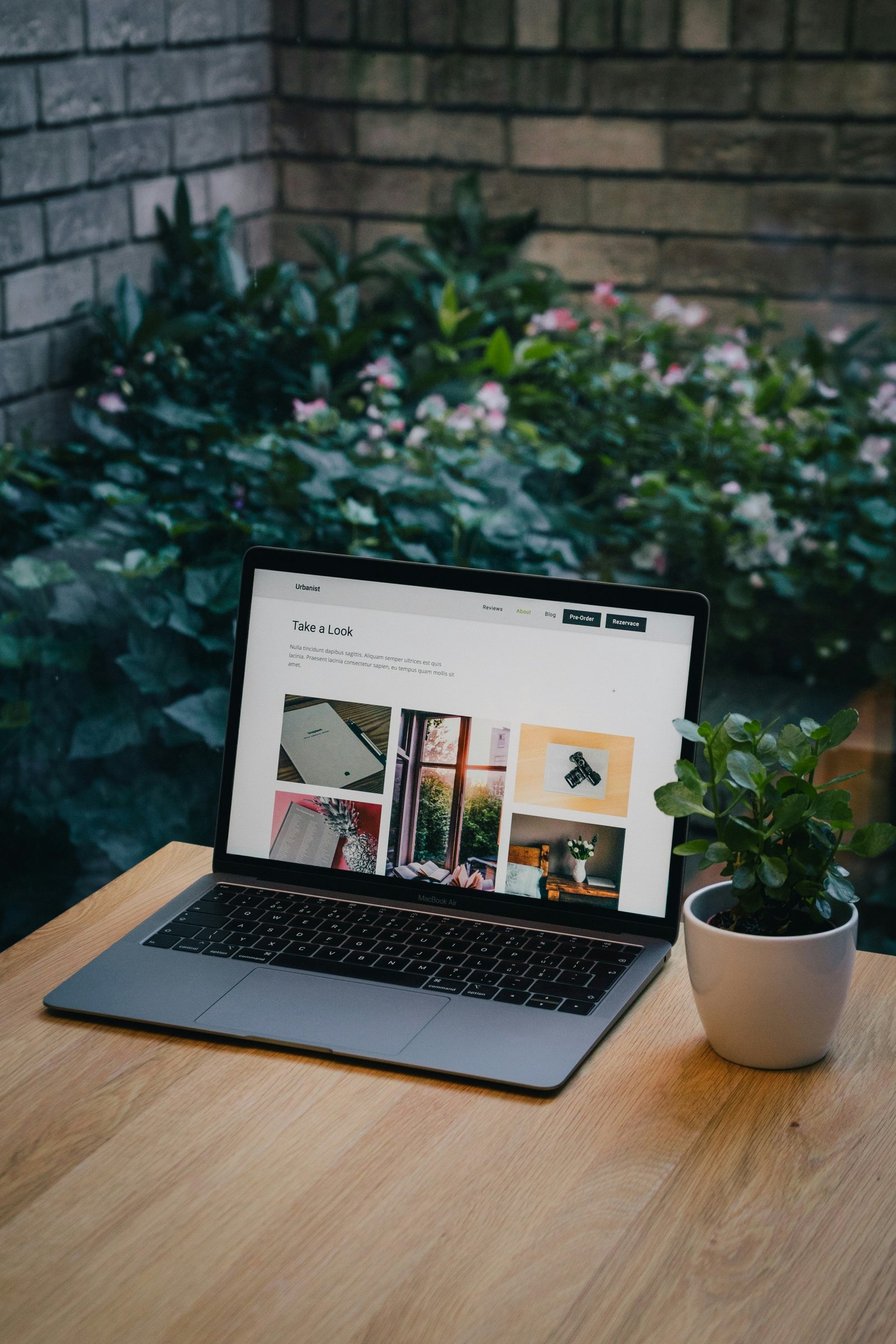Modern web sitesi tasarımı yapılan çalışma alanı